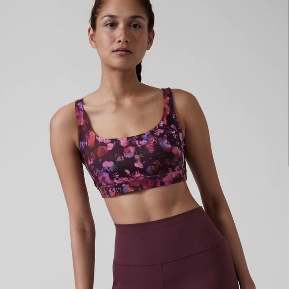 Athleta Other - Athleta Exhale Printed Bra A-C Dappled Bloom Multi Womens Size Small